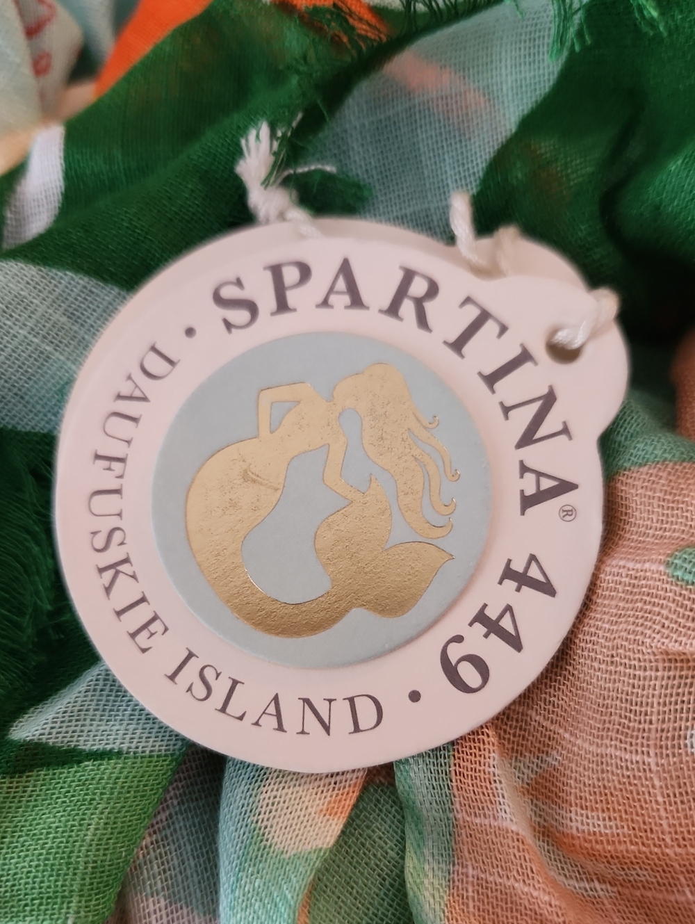 Spartina 449 Florida Map Scarf NWT Viscose Travel Souvenir Coastal - Picture 5 of 6